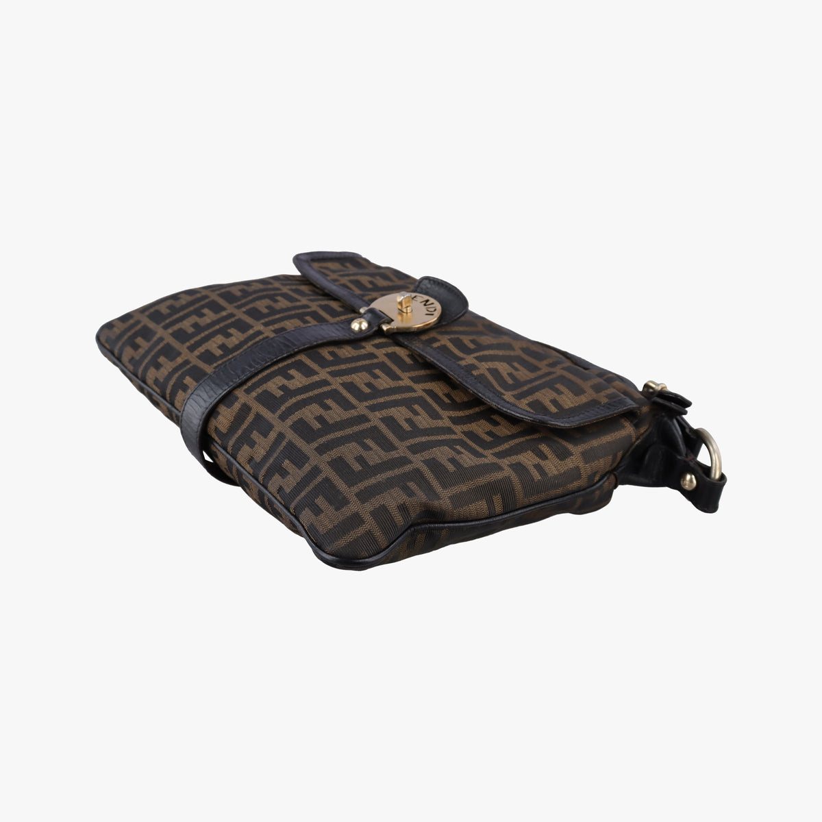 Pre-owned Fendi Zucca Brown canvas 8BT142 shoulderbag | stylenewstar