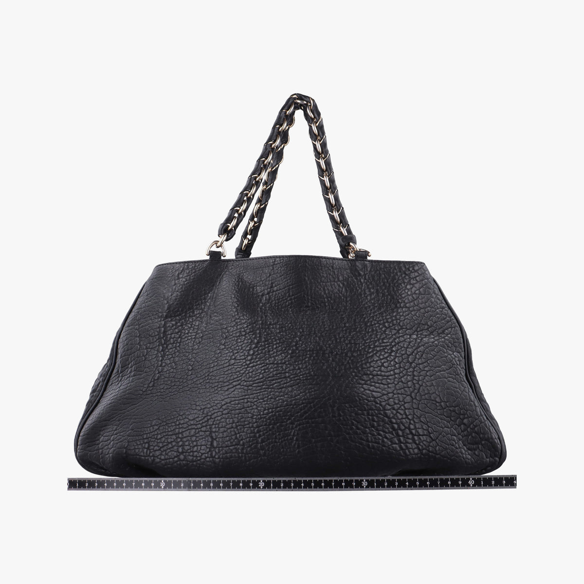 Pre-owned Fendi Mia Black Leather 8BR616 shoulderbag | stylenewstar