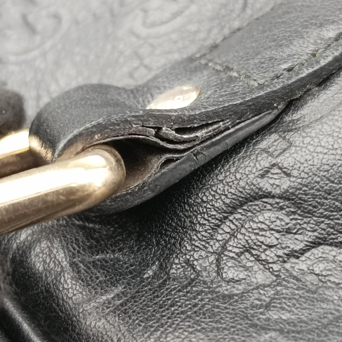 Vintage Gucci Guccissima Black Leather 208463 handbag | stylenewstar