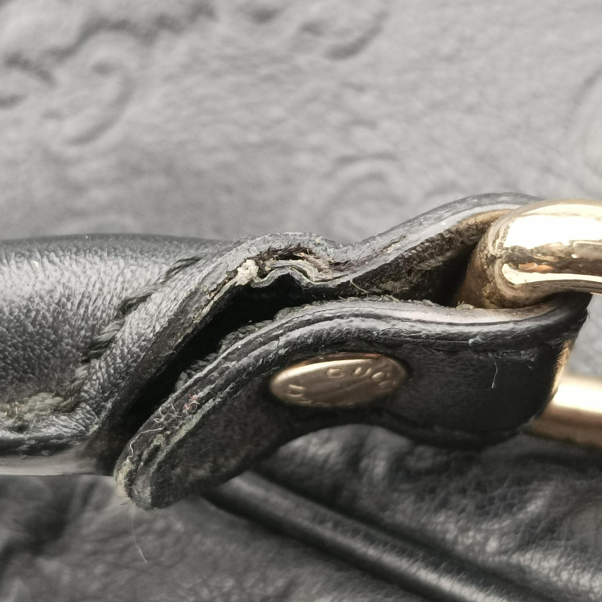 Vintage Gucci Guccissima Black Leather 208463 handbag | stylenewstar