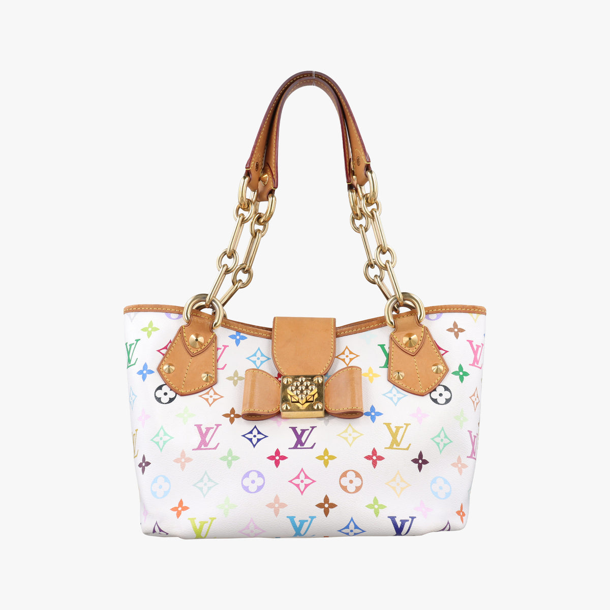 Pre-owned Louis Vuitton ANNIE MM white Monogram Multicolor M40307 shoulderbag | stylenewstar