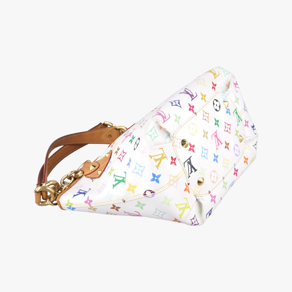 Pre-owned Louis Vuitton ANNIE MM white Monogram Multicolor M40307 shoulderbag | stylenewstar