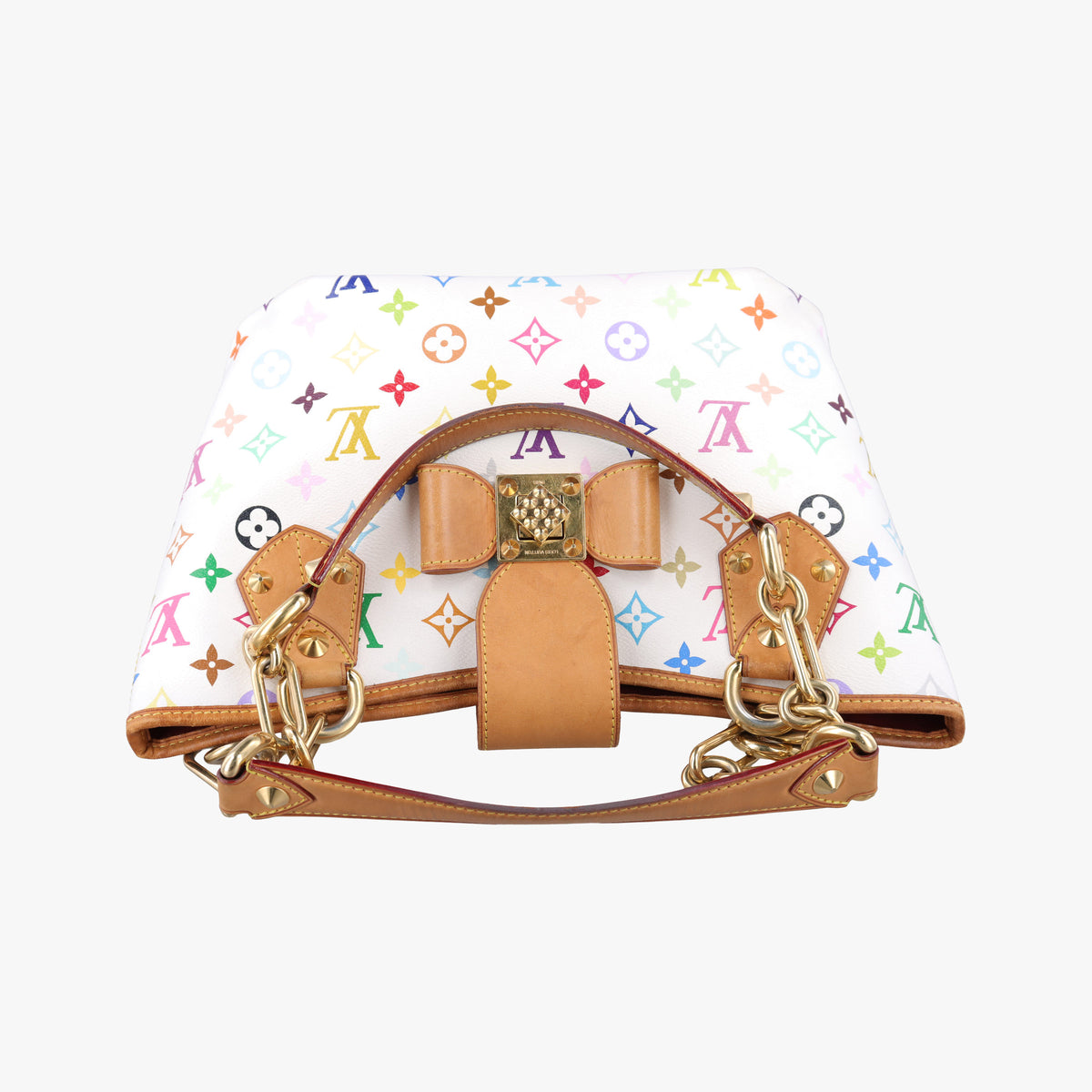 Pre-owned Louis Vuitton ANNIE MM white Monogram Multicolor M40307 shoulderbag | stylenewstar