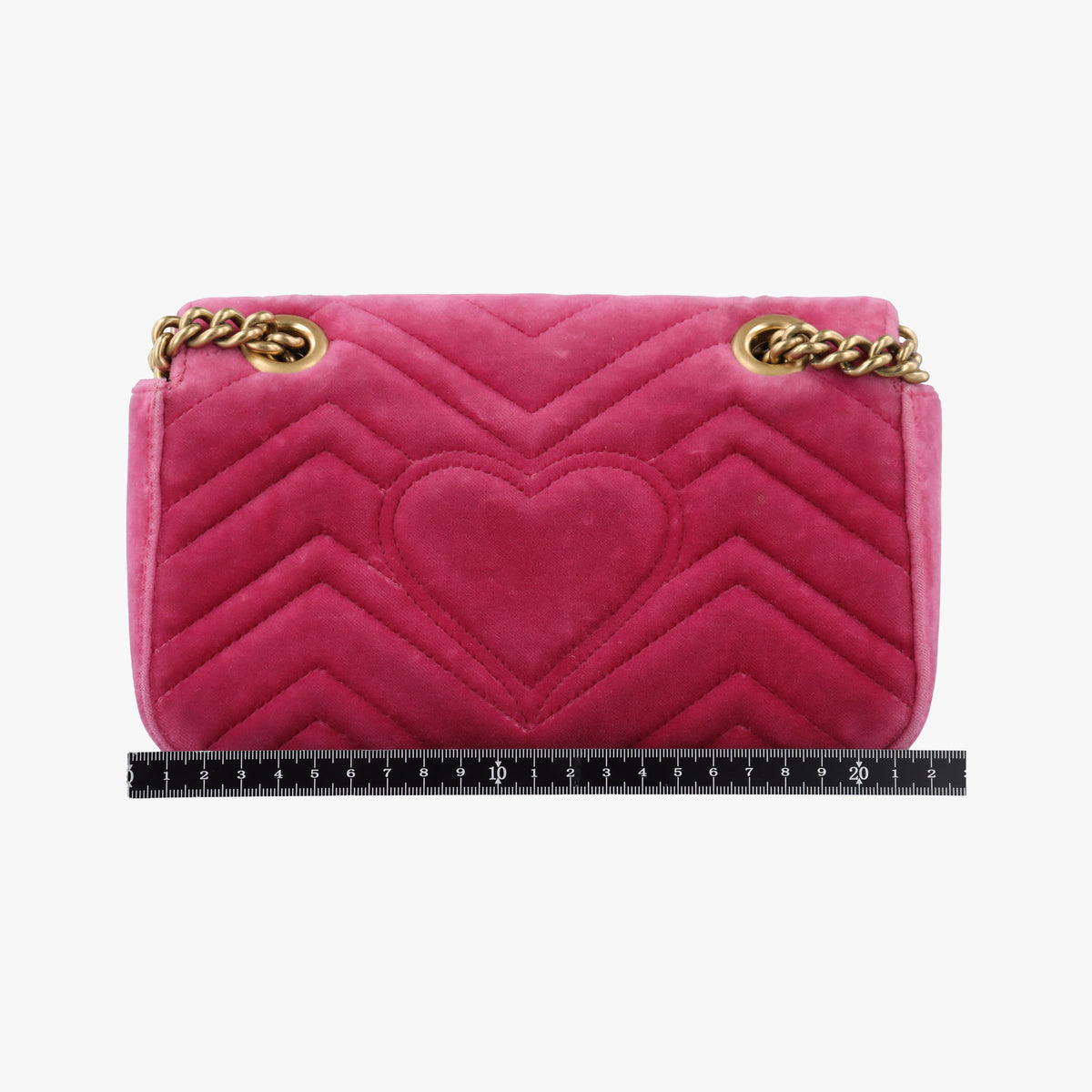 Pre-owned Gucci GG Marmont Rose velour 446744 shoulderbag | stylenewstar