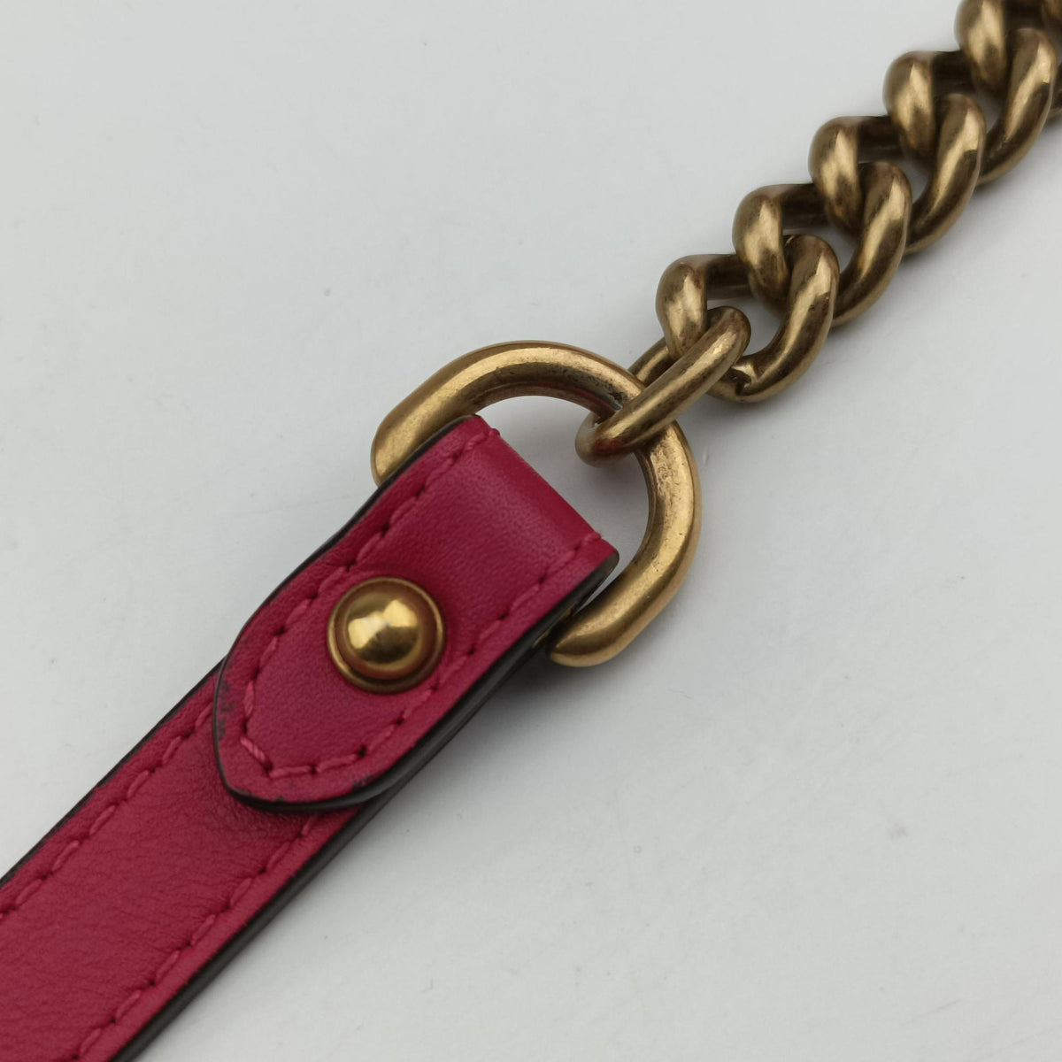 Pre-owned Gucci GG Marmont Rose velour 446744 shoulderbag | stylenewstar