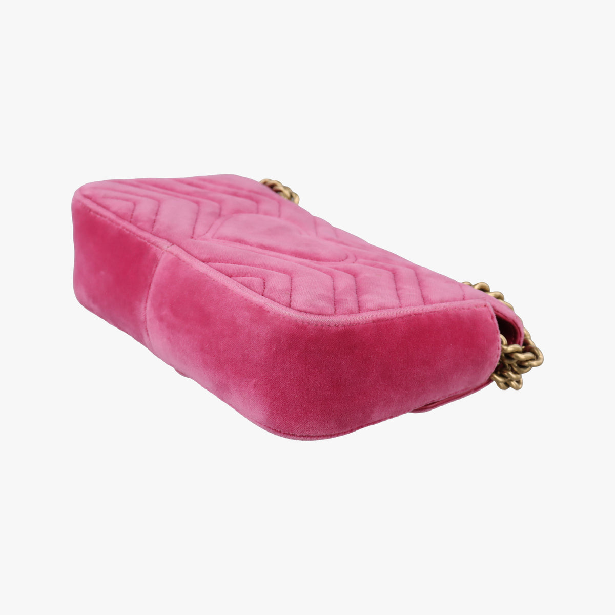 Pre-owned Gucci GG Marmont Rose velour 446744 shoulderbag | stylenewstar