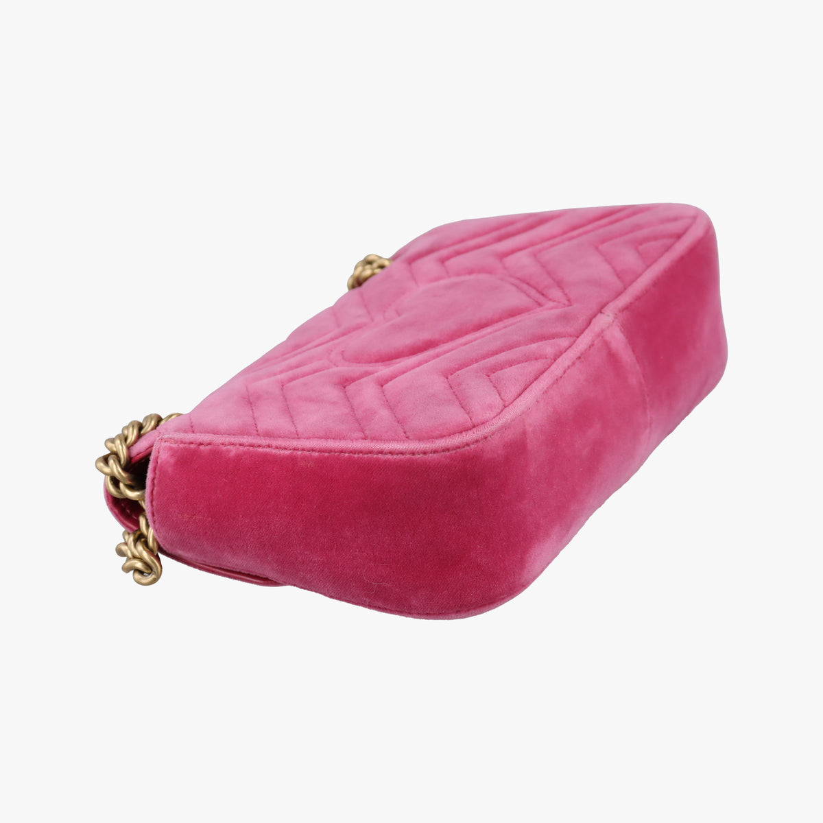 Pre-owned Gucci GG Marmont Rose velour 446744 shoulderbag | stylenewstar