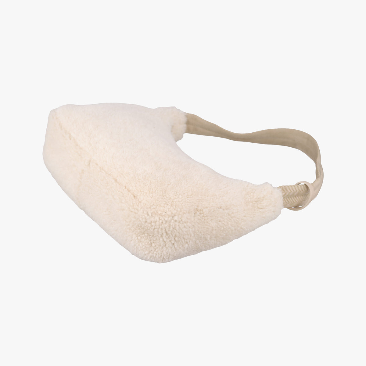 Pre-owned Prada Re-Edition 2000 Beige Sheep Fur 1NE515 shoulderbag | stylenewstar