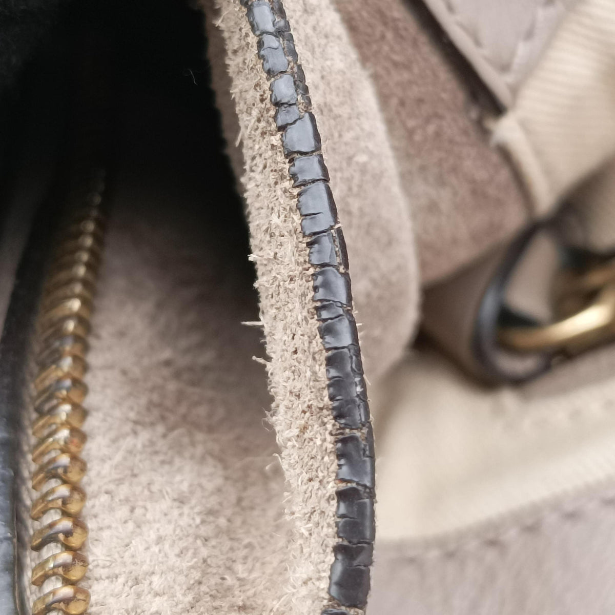 Pre-owned Chloe FAYE mini Grey Suede × leather  backpack/rucksack | stylenewstar