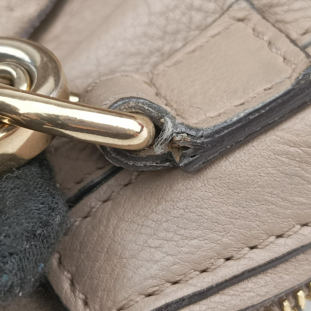 Pre-owned Chloe FAYE mini Grey Suede × leather  backpack/rucksack | stylenewstar