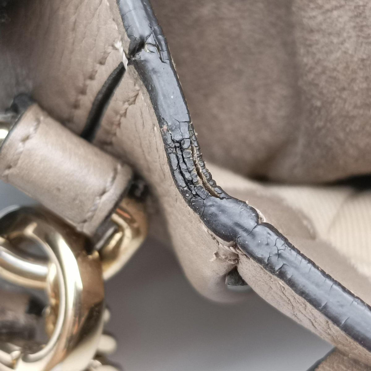 Pre-owned Chloe FAYE mini Grey Suede × leather  backpack/rucksack | stylenewstar