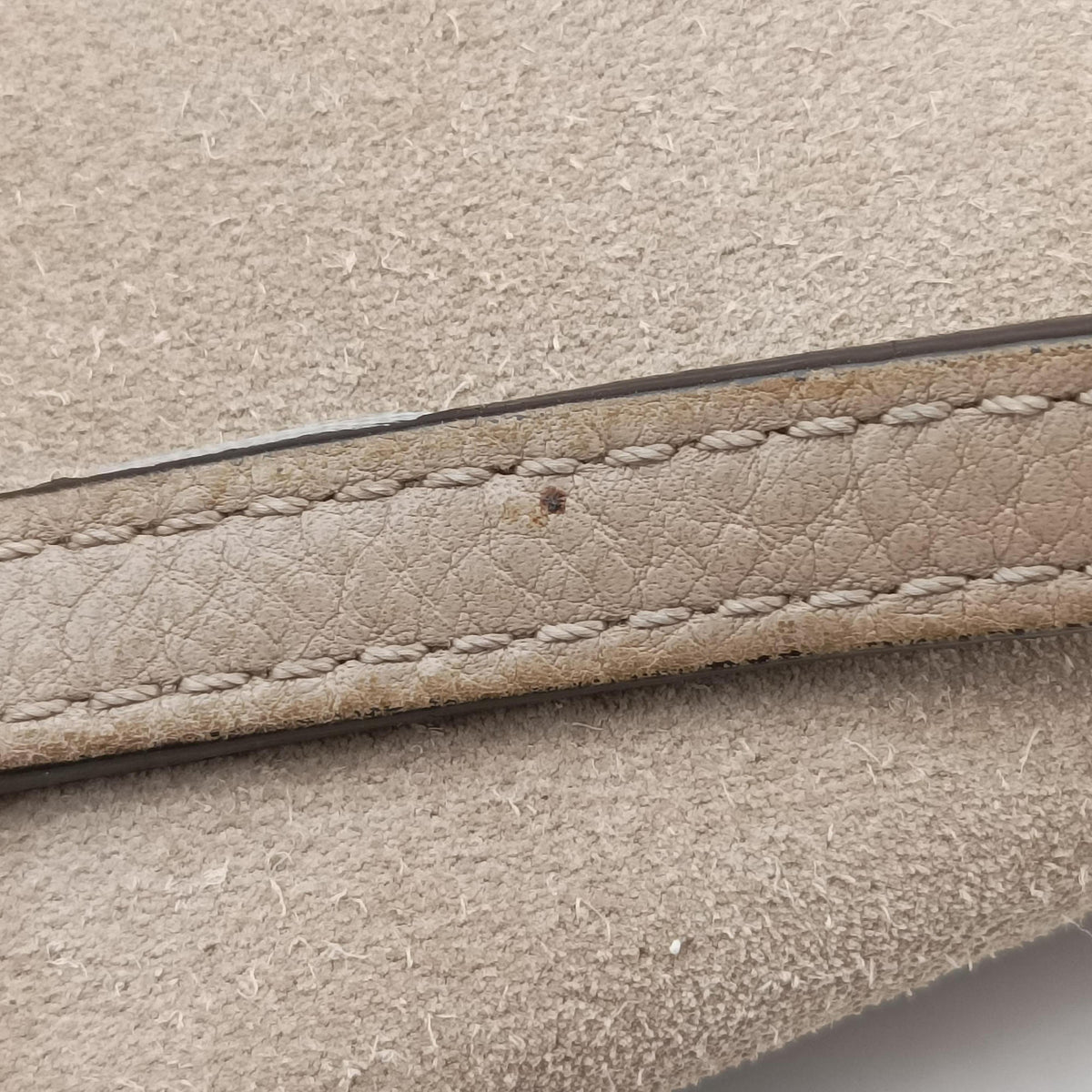 Pre-owned Chloe FAYE mini Grey Suede × leather  backpack/rucksack | stylenewstar
