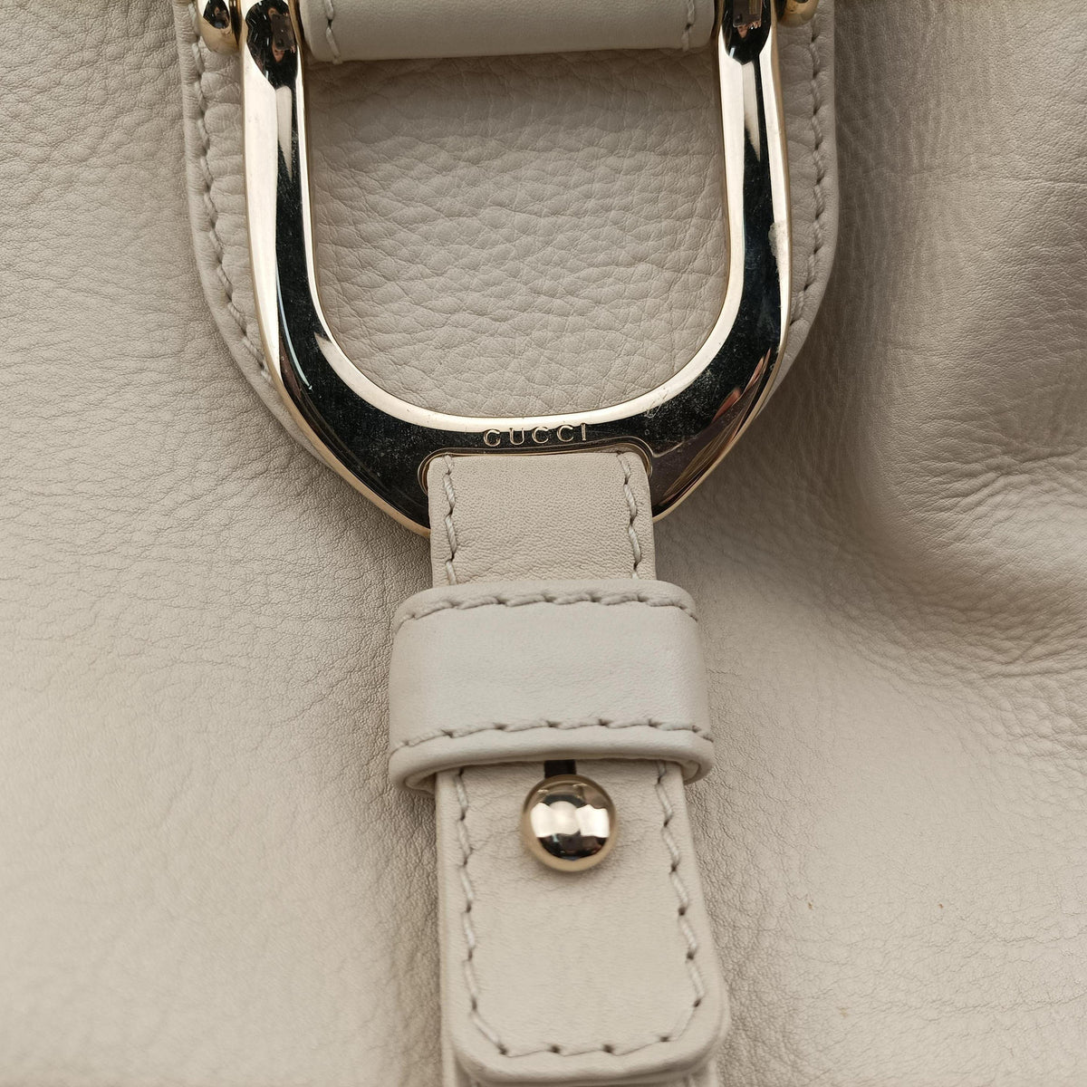 Pre-owned Gucci Greenwich Medium White Leather 268747 handbag | stylenewstar