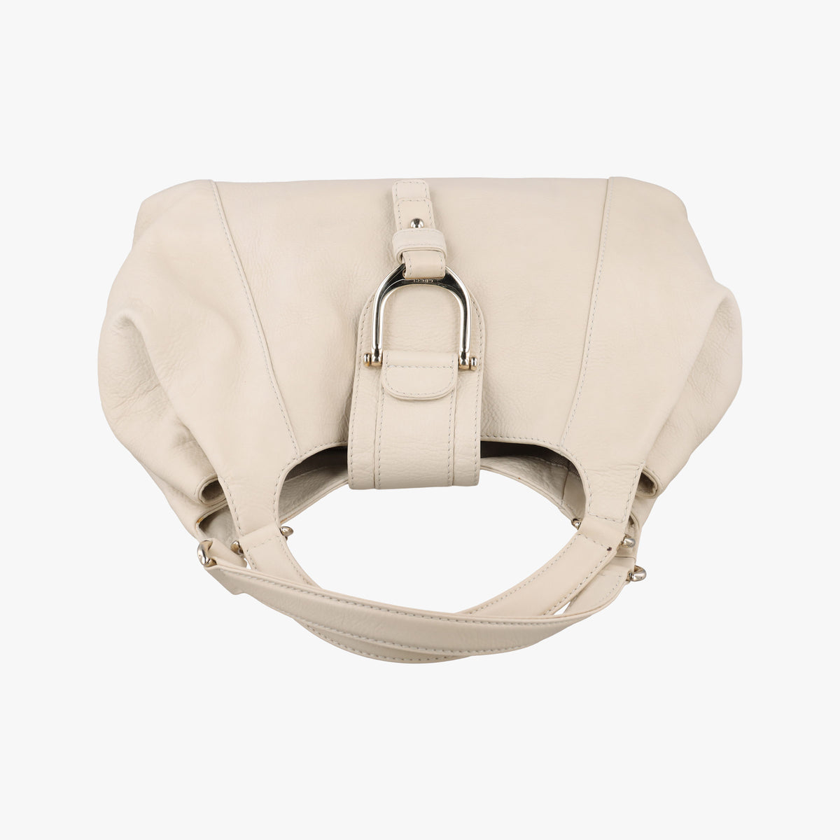Pre-owned Gucci Greenwich Medium White Leather 268747 handbag | stylenewstar
