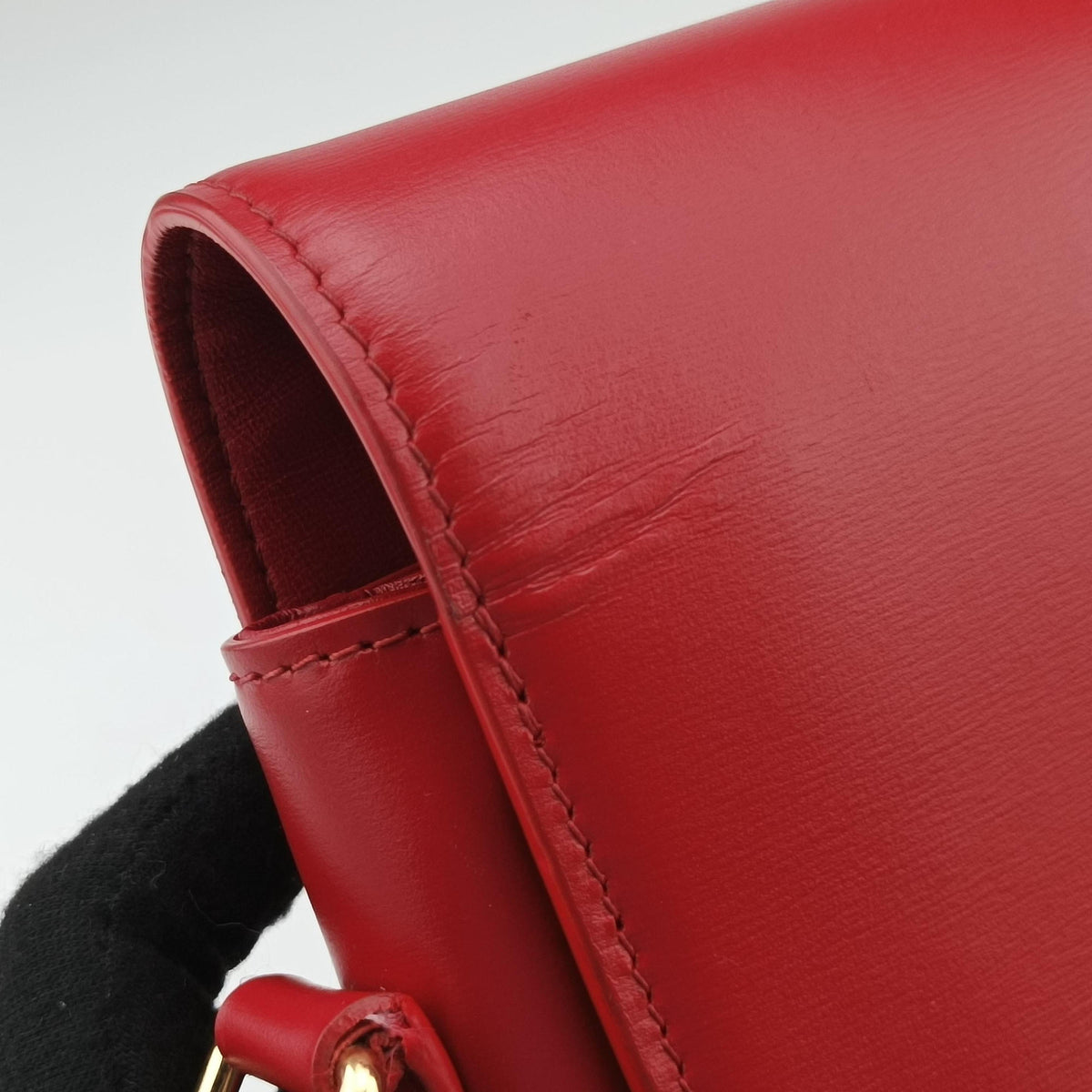 Pre-owned Celine Teen Triomphe Red Leather  shoulderbag | stylenewstar