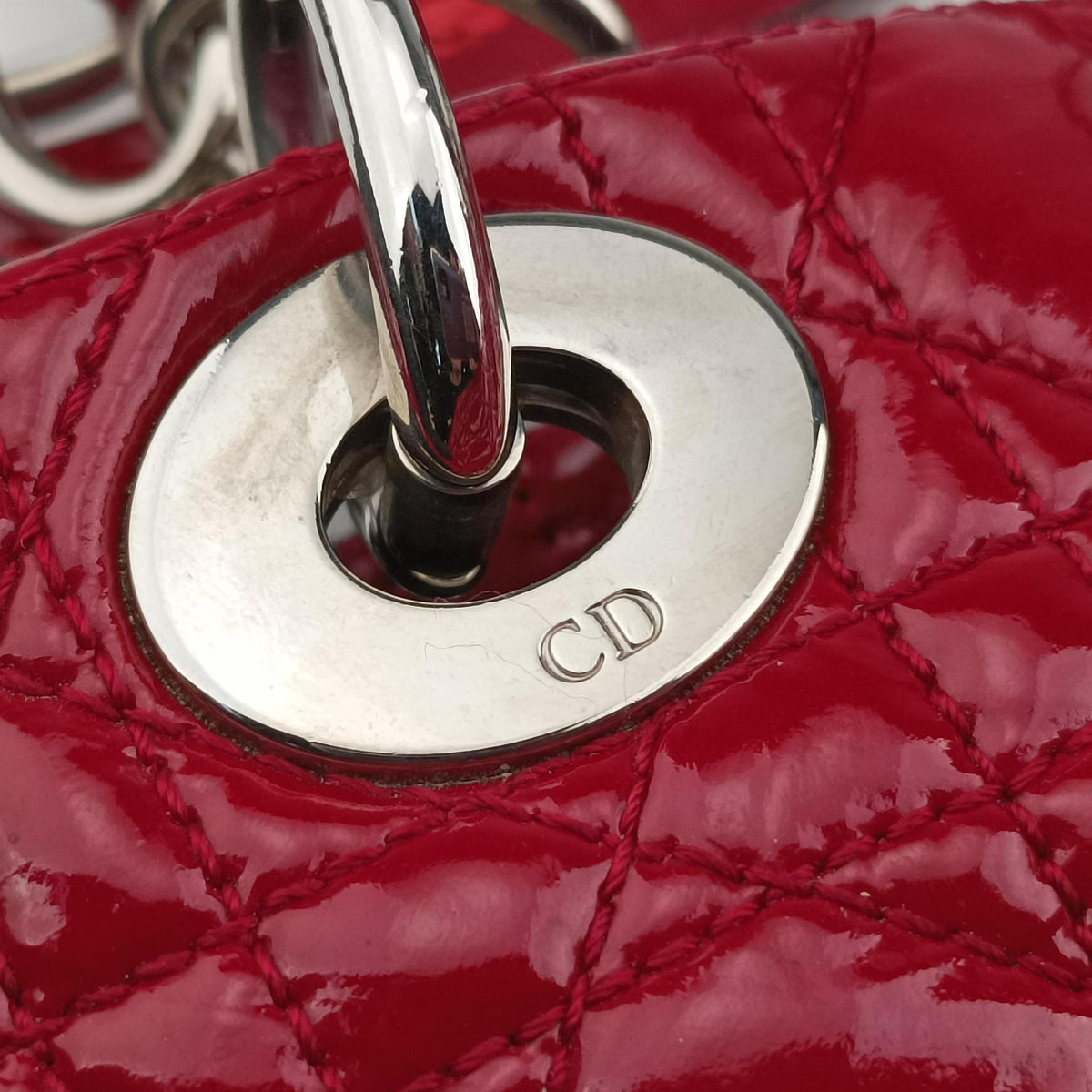 Pre-owned Christian Dior Dior Soft Red patent  shoulderbag | stylenewstar