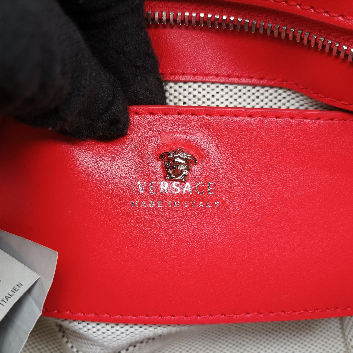 Pre-owned VERSACE Medusa Red Leather  shoulderbag | stylenewstar