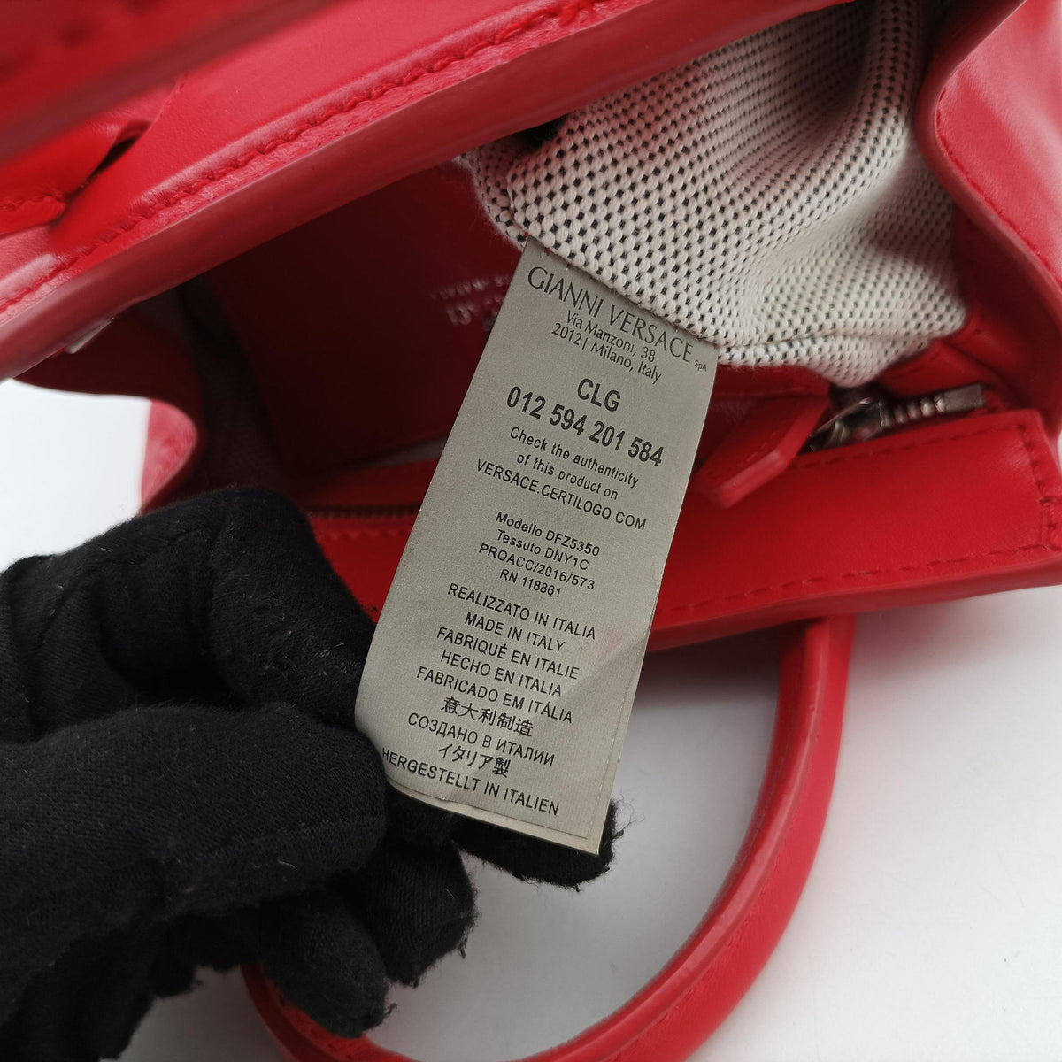 Pre-owned VERSACE Medusa Red Leather  shoulderbag | stylenewstar
