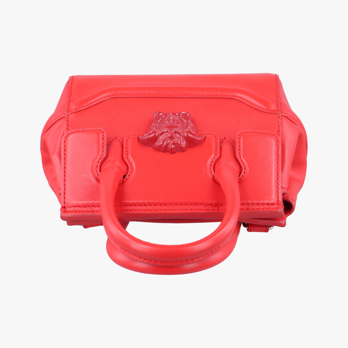 Pre-owned VERSACE Medusa Red Leather  shoulderbag | stylenewstar