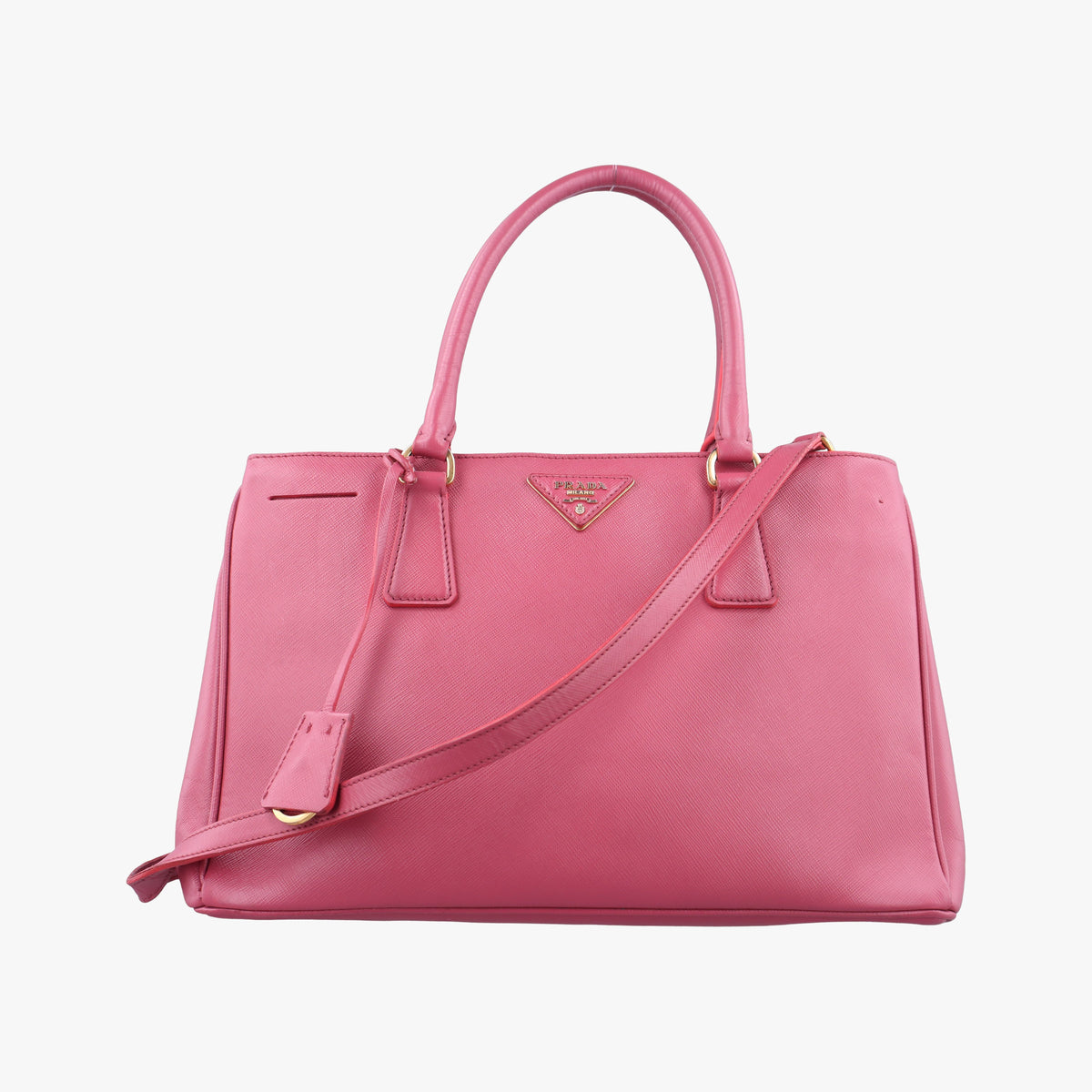 Pre-owned Prada Galleria Pink SAFFIANO Leather BN1786 shoulderbag | stylenewstar
