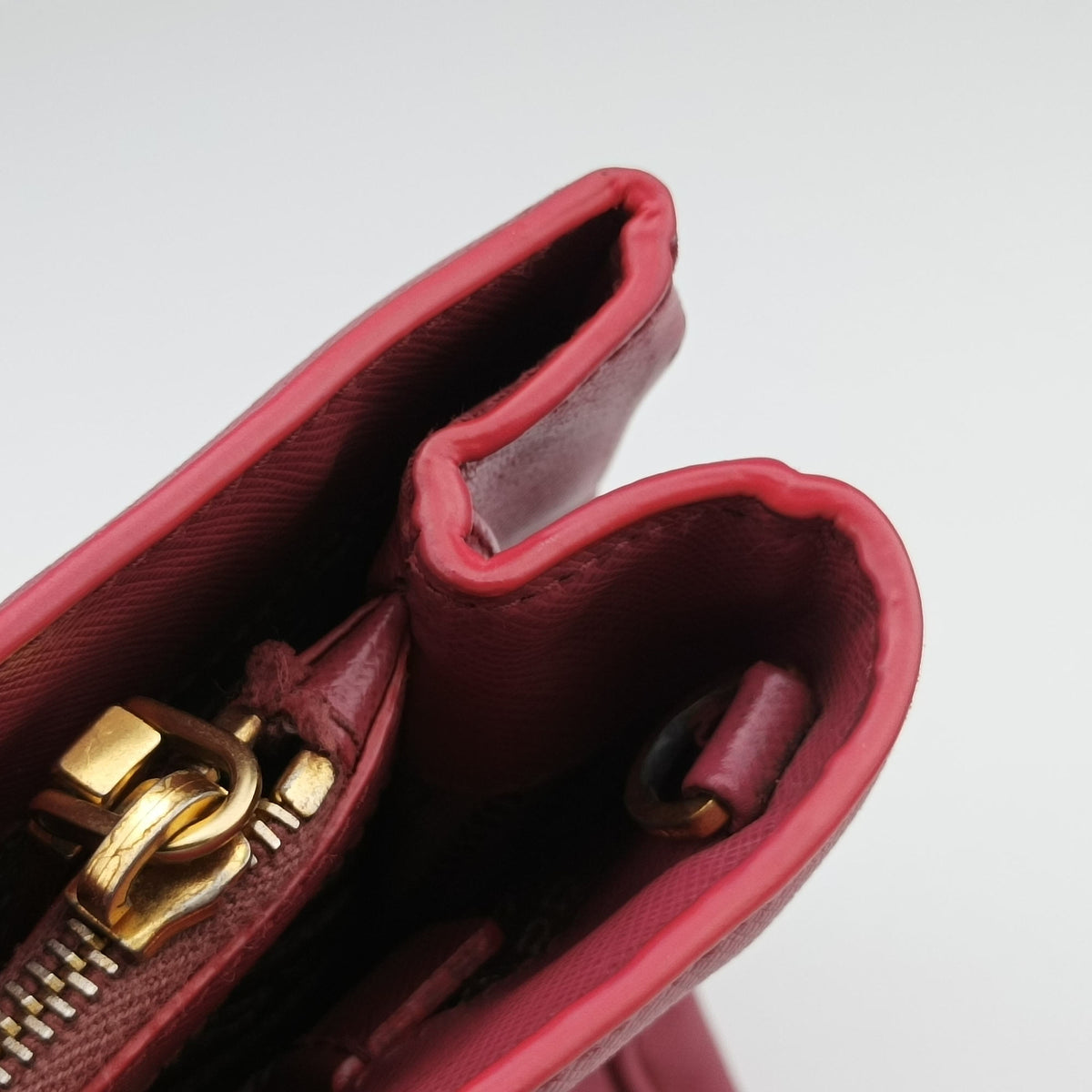 Pre-owned Prada Galleria Pink SAFFIANO Leather BN1786 shoulderbag | stylenewstar