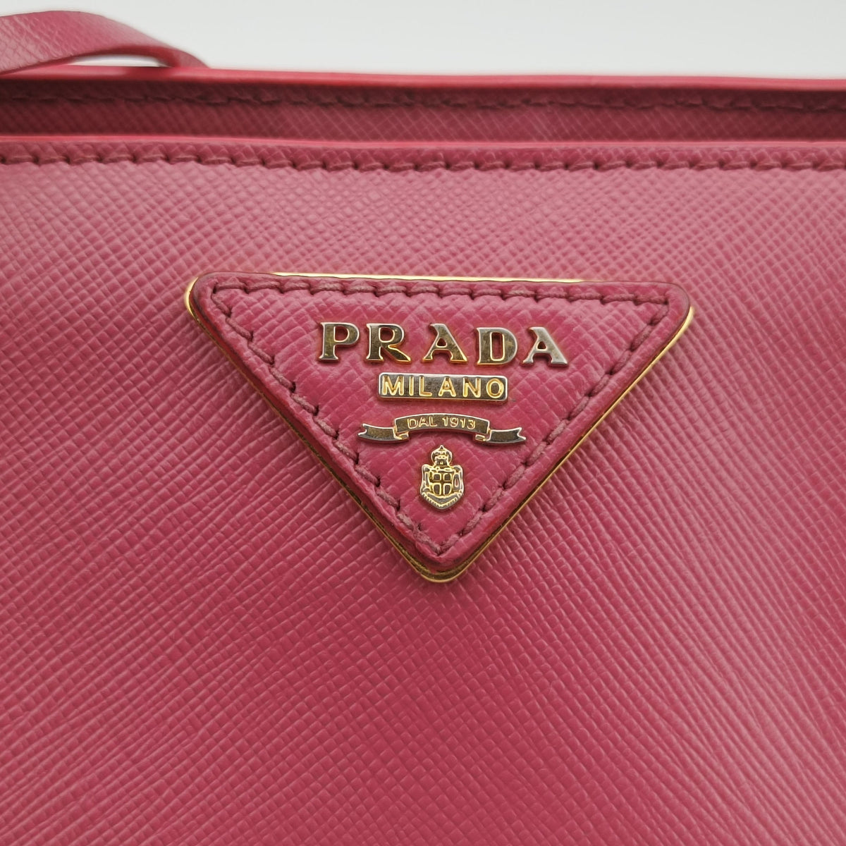 Pre-owned Prada Galleria Pink SAFFIANO Leather BN1786 shoulderbag | stylenewstar