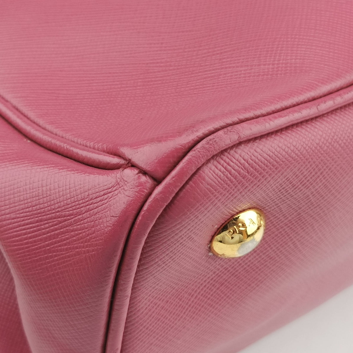 Pre-owned Prada Galleria Pink SAFFIANO Leather BN1786 shoulderbag | stylenewstar