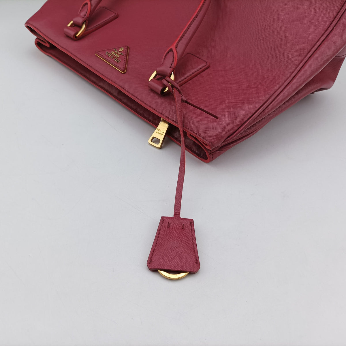 Pre-owned Prada Galleria Pink SAFFIANO Leather BN1786 shoulderbag | stylenewstar