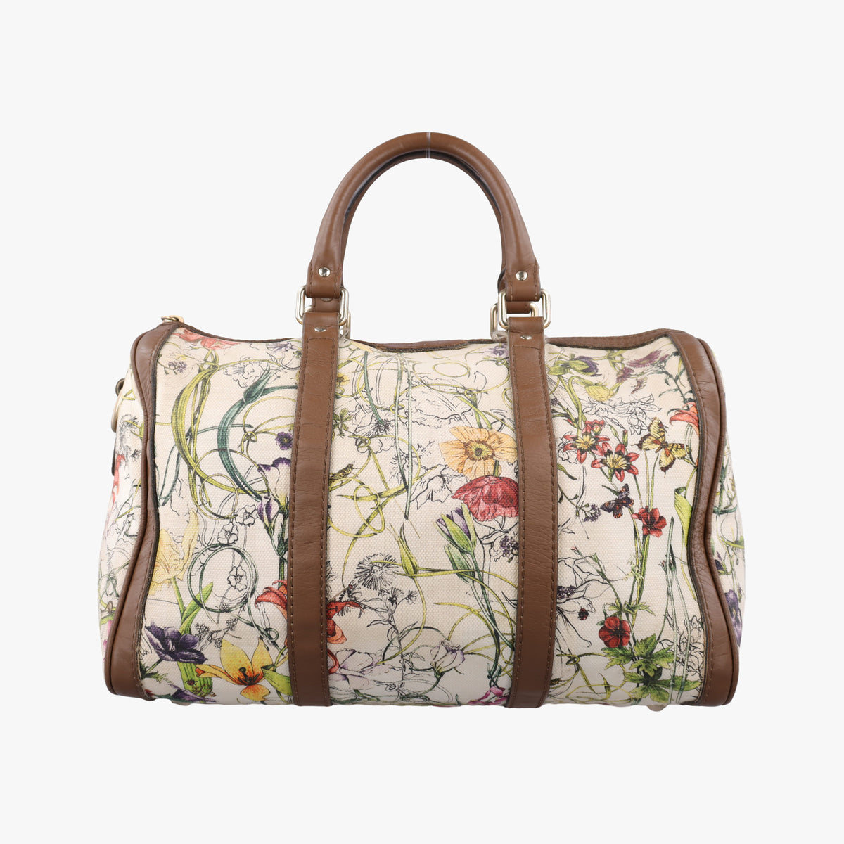 Secondhand Gucci flora print Multicolour canvas×leather 247205 handbag | stylenewstar