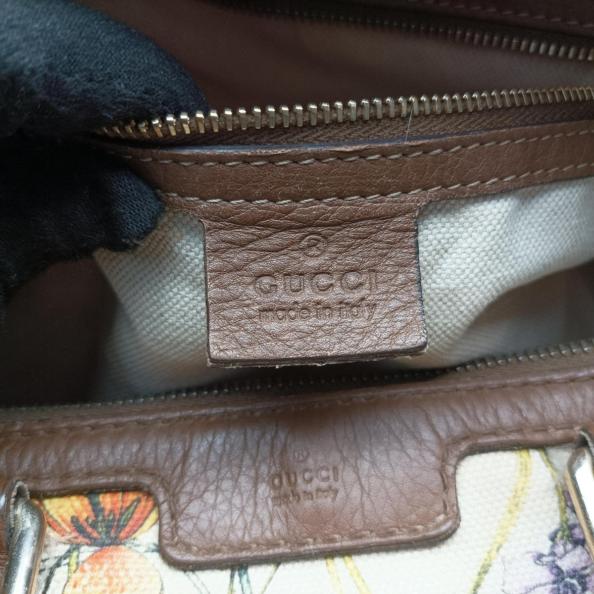 Secondhand Gucci flora print Multicolour canvas×leather 247205 handbag | stylenewstar
