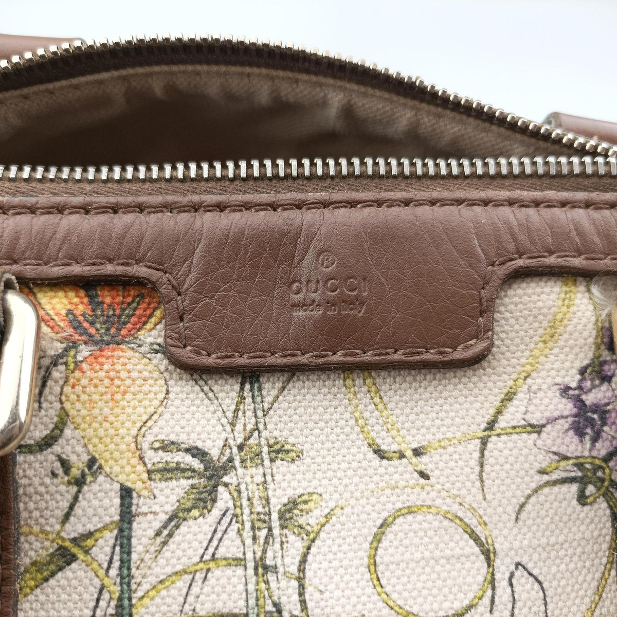 Secondhand Gucci flora print Multicolour canvas×leather 247205 handbag | stylenewstar