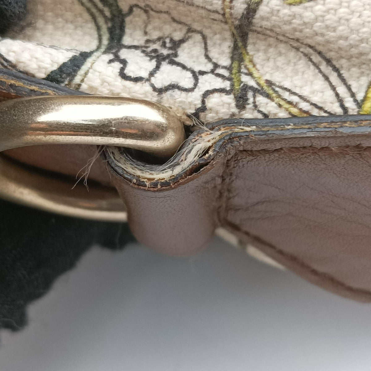 Secondhand Gucci flora print Multicolour canvas×leather 247205 handbag | stylenewstar