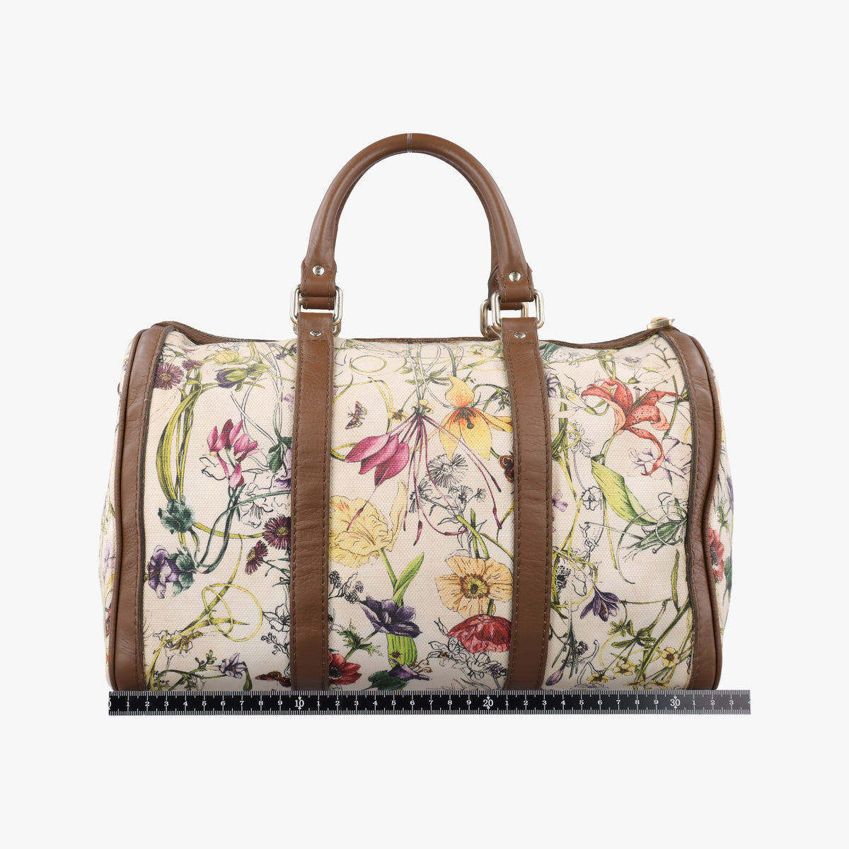 Secondhand Gucci flora print Multicolour canvas×leather 247205 handbag | stylenewstar