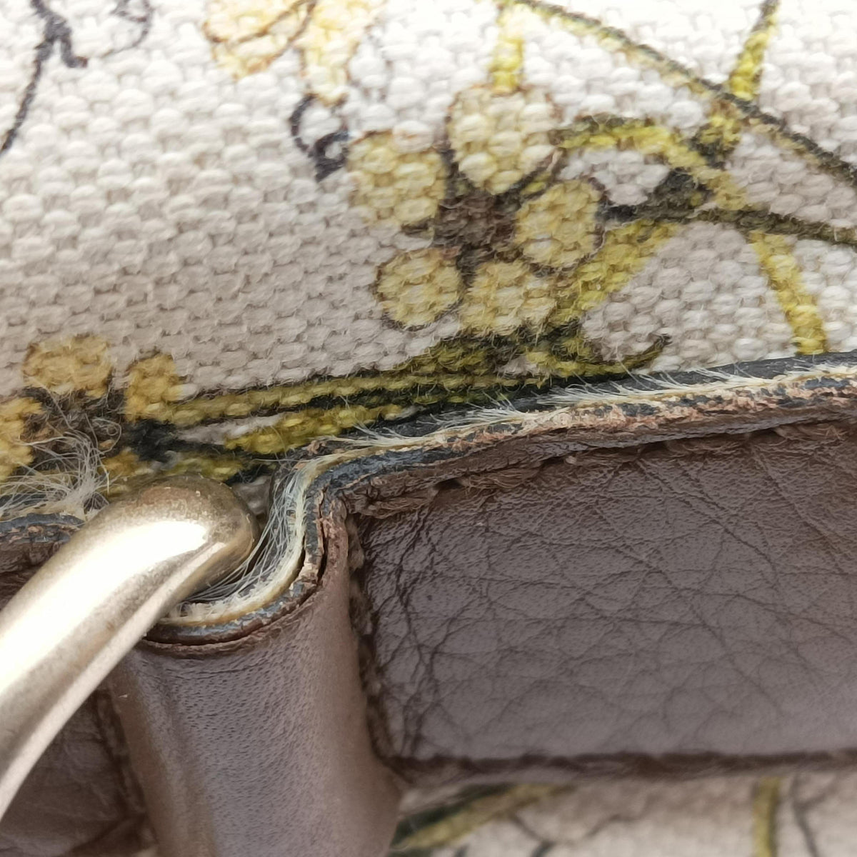 Secondhand Gucci flora print Multicolour canvas×leather 247205 handbag | stylenewstar