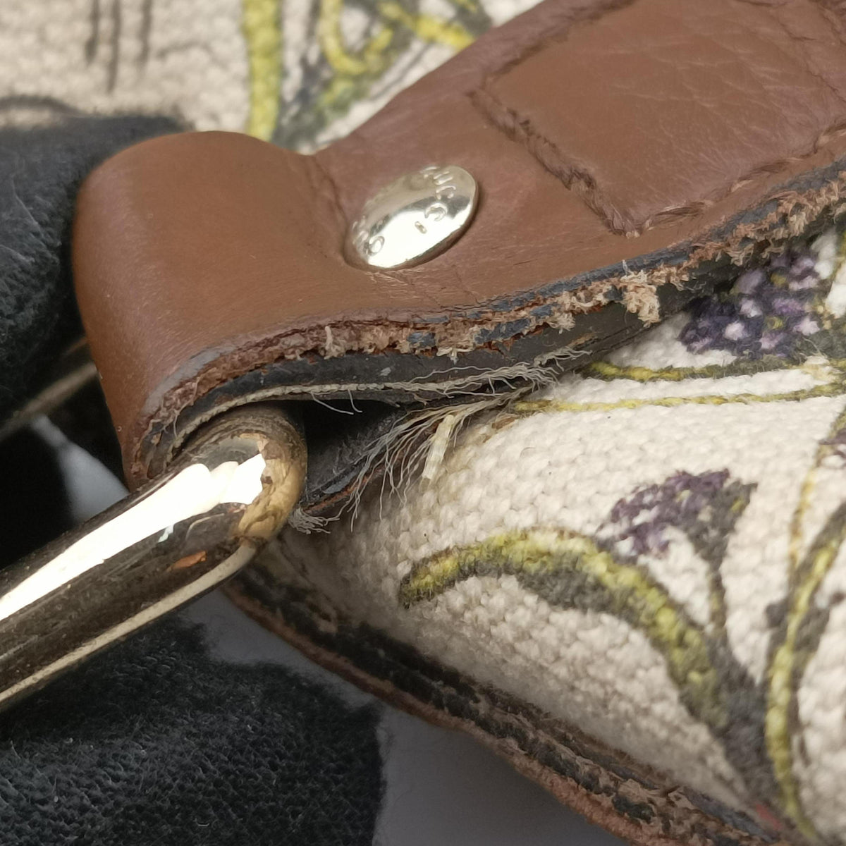 Secondhand Gucci flora print Multicolour canvas×leather 247205 handbag | stylenewstar