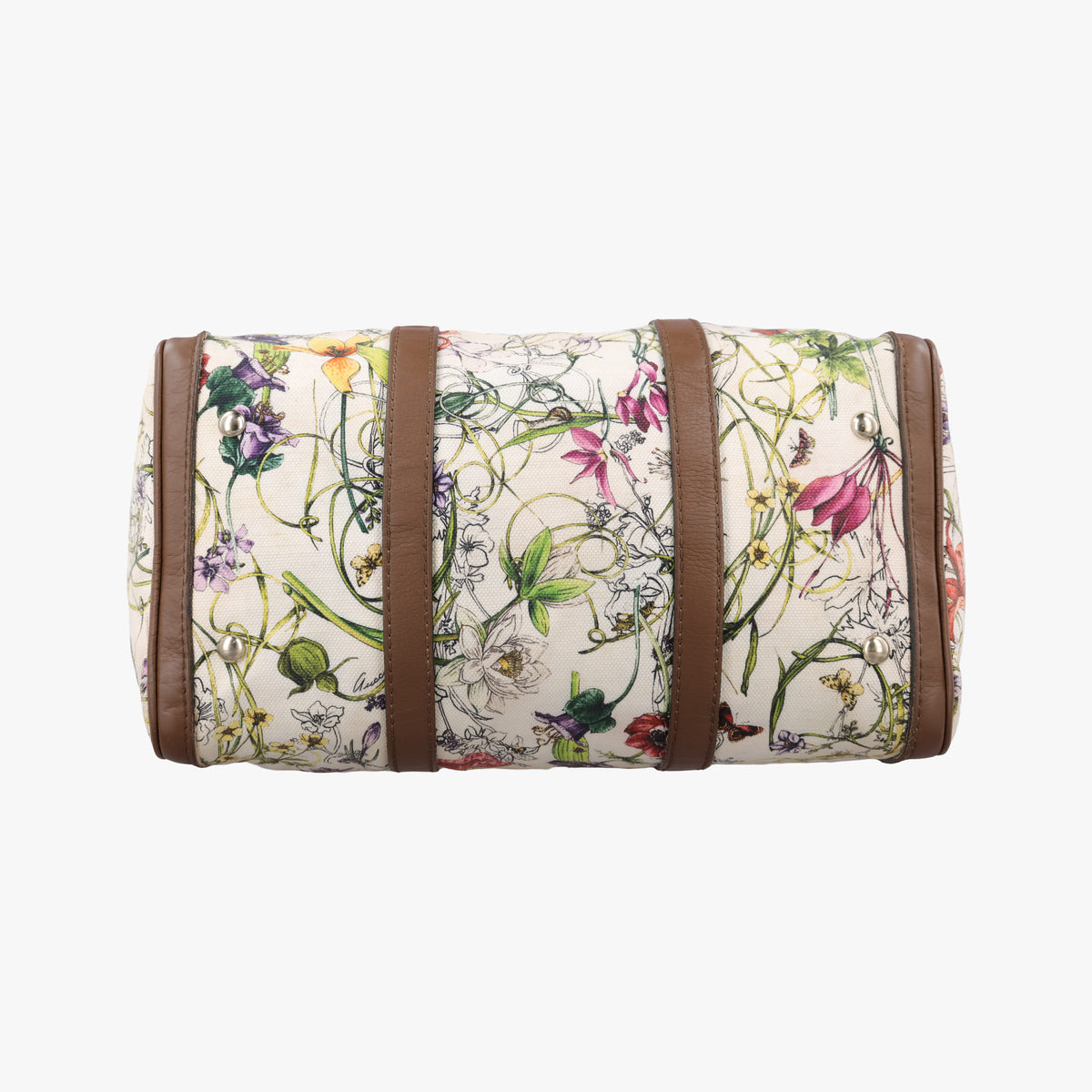 Secondhand Gucci flora print Multicolour canvas×leather 247205 handbag | stylenewstar