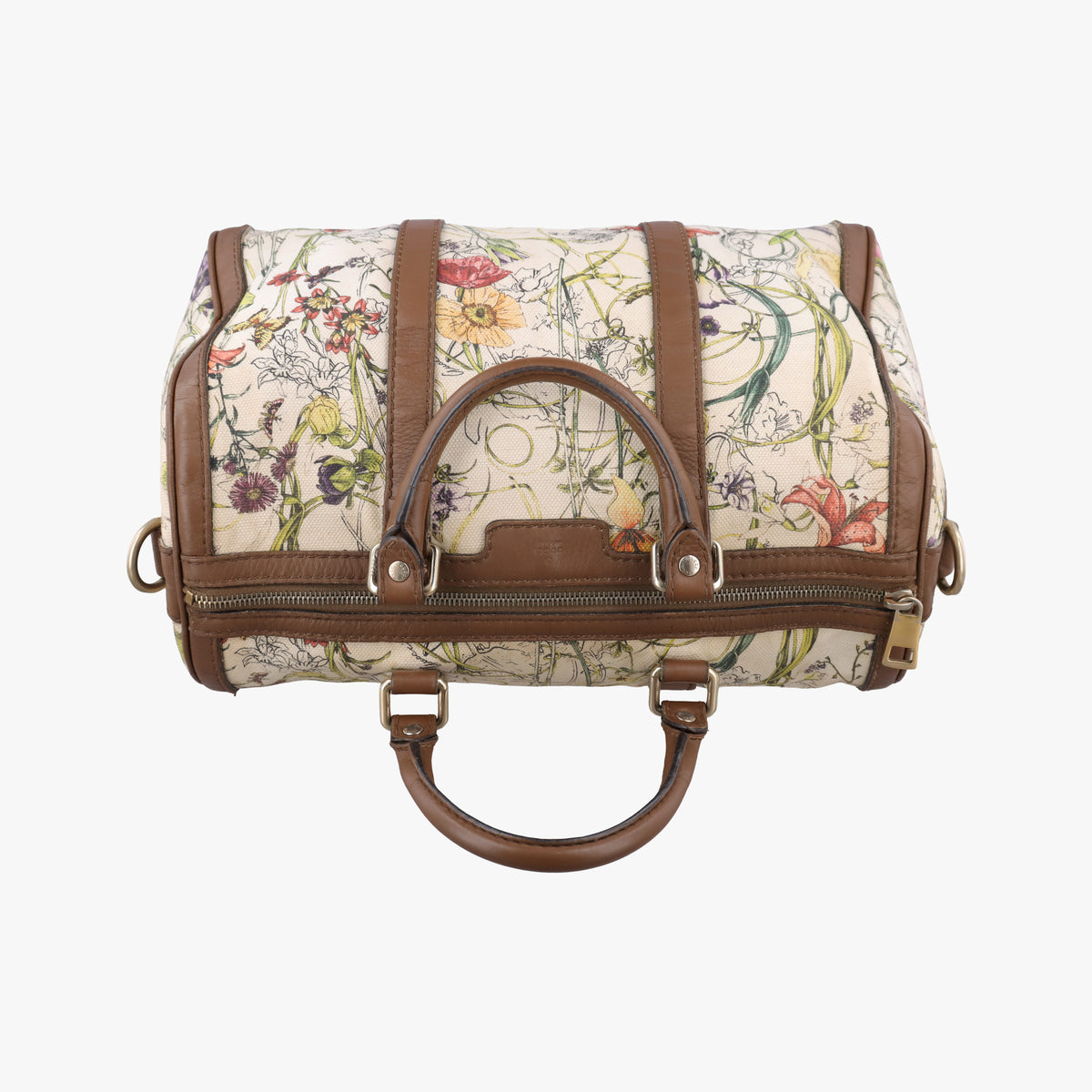 Secondhand Gucci flora print Multicolour canvas×leather 247205 handbag | stylenewstar