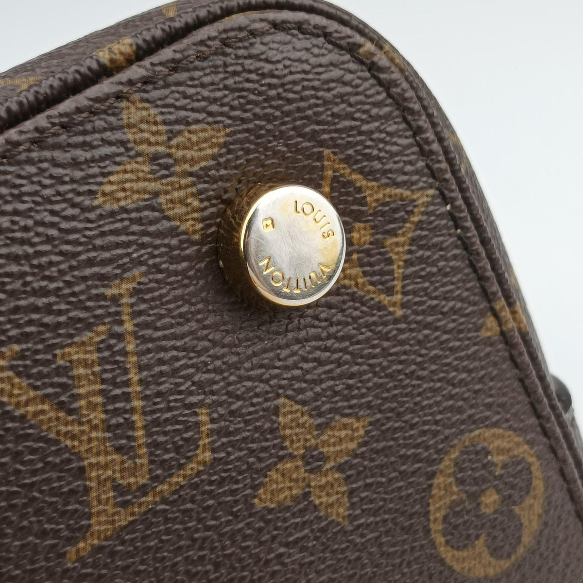 Pre-owned Louis Vuitton Lockit PM Brown Monogram Canvas M40613 handbag | stylenewstar