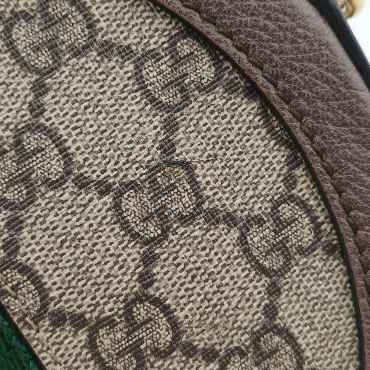 Pre-owned Gucci Ophidia Brown×beige PVC coated canvas×Leather 550618 shoulderbag | stylenewstar