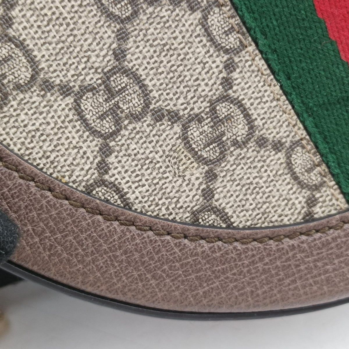 Pre-owned Gucci Ophidia Brown×beige PVC coated canvas×Leather 550618 shoulderbag | stylenewstar