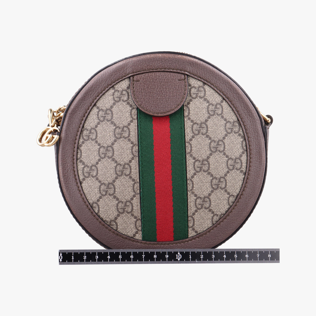 Pre-owned Gucci Ophidia Brown×beige PVC coated canvas×Leather 550618 shoulderbag | stylenewstar