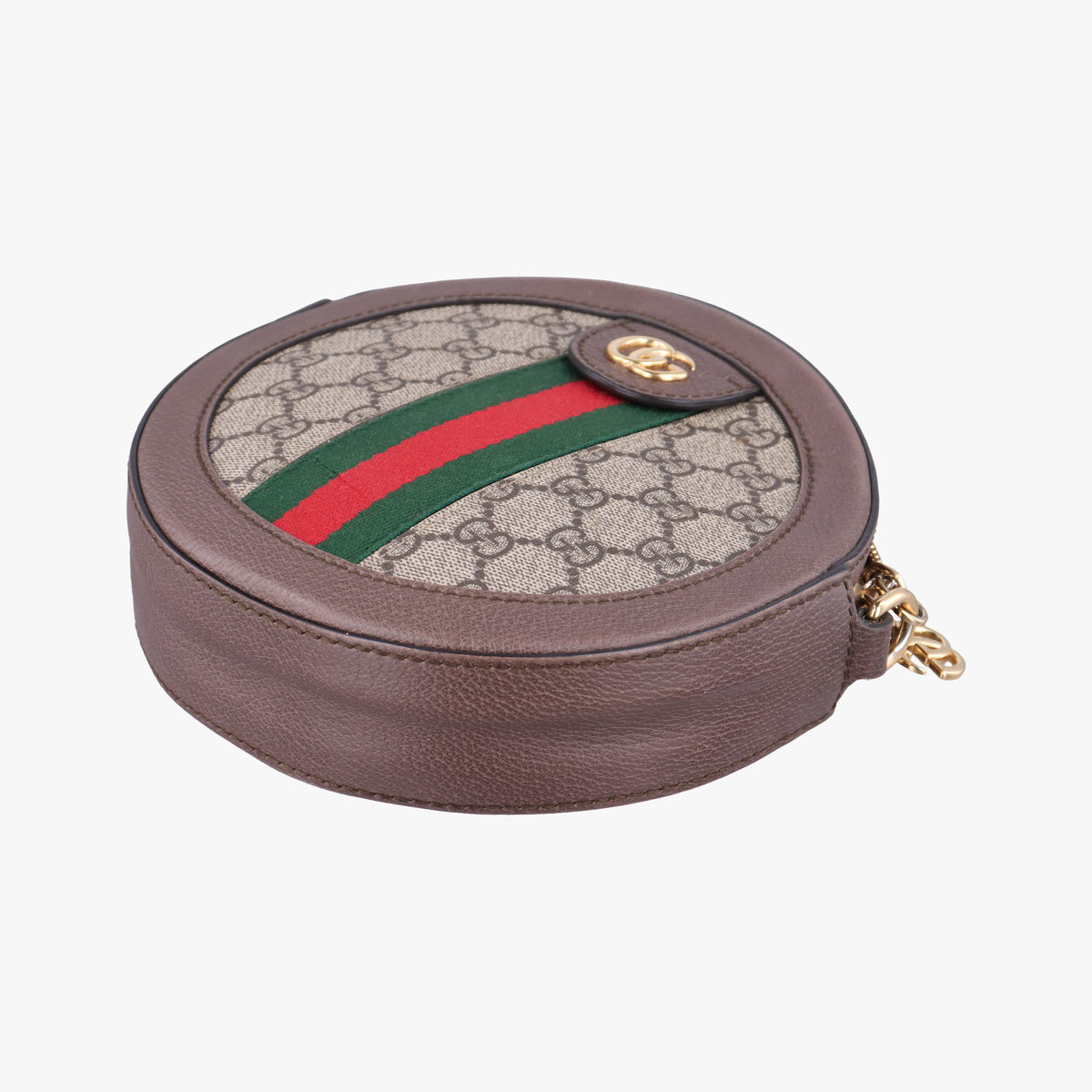 Pre-owned Gucci Ophidia Brown×beige PVC coated canvas×Leather 550618 shoulderbag | stylenewstar