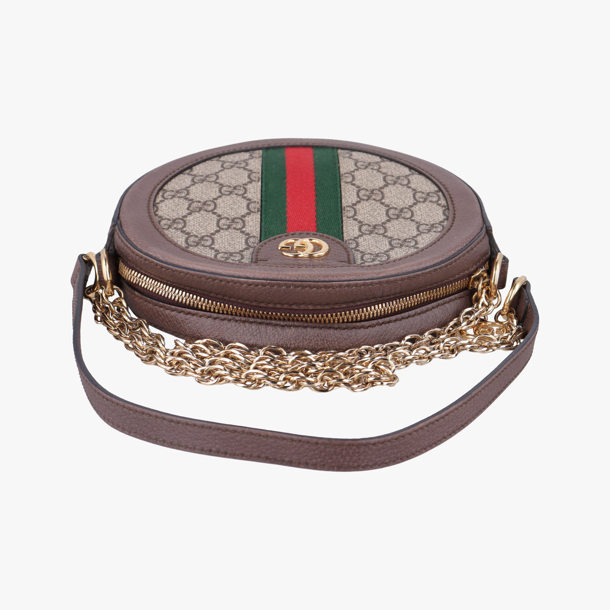 Pre-owned Gucci Ophidia Brown×beige PVC coated canvas×Leather 550618 shoulderbag | stylenewstar