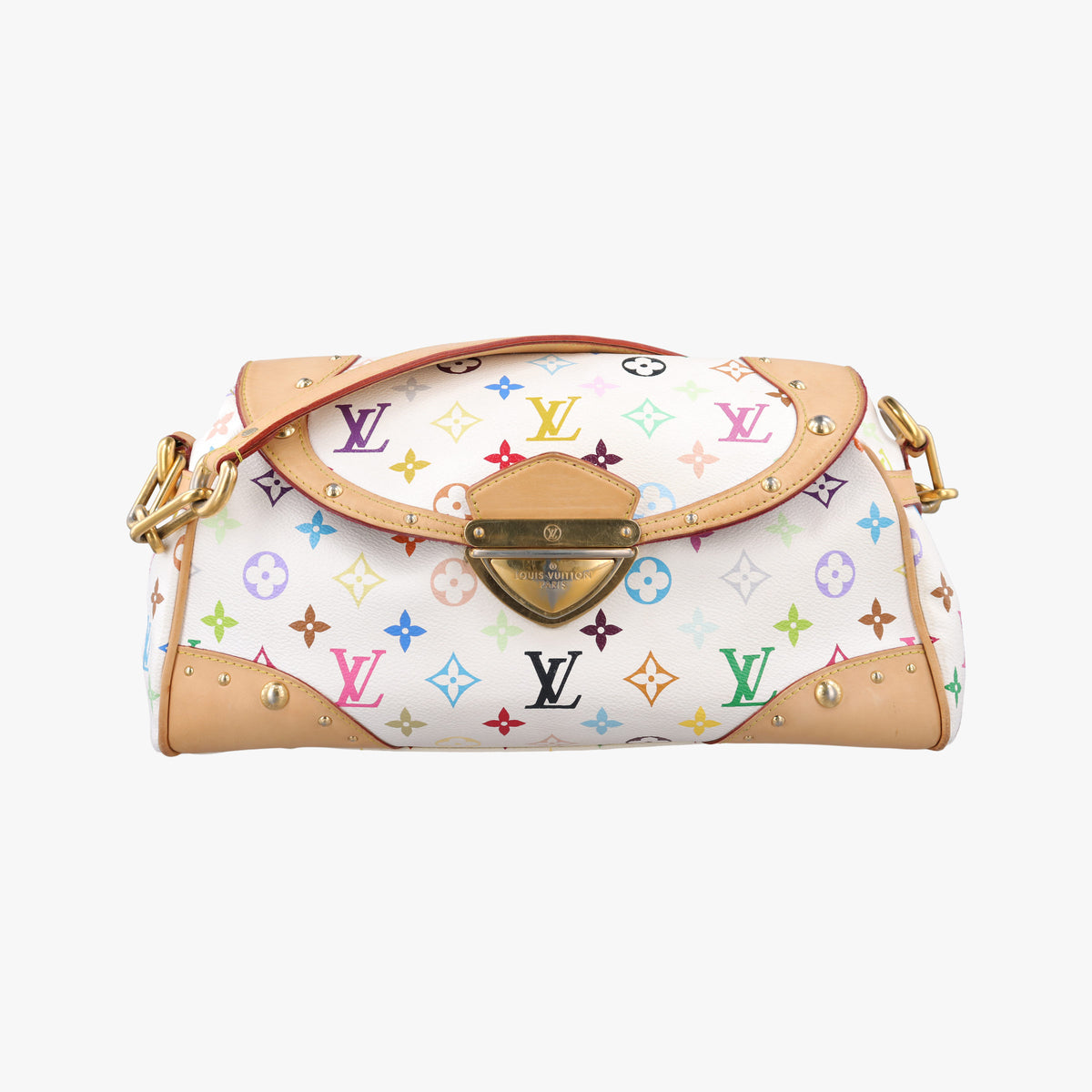 Pre-owned Louis Vuitton BEVERLY MM White Monogram Multicolor M40203 shoulderbag | stylenewstar