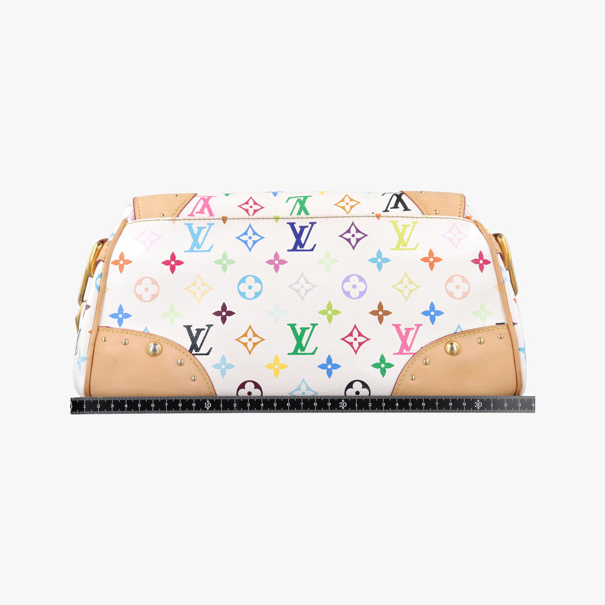 Pre-owned Louis Vuitton BEVERLY MM White Monogram Multicolor M40203 shoulderbag | stylenewstar