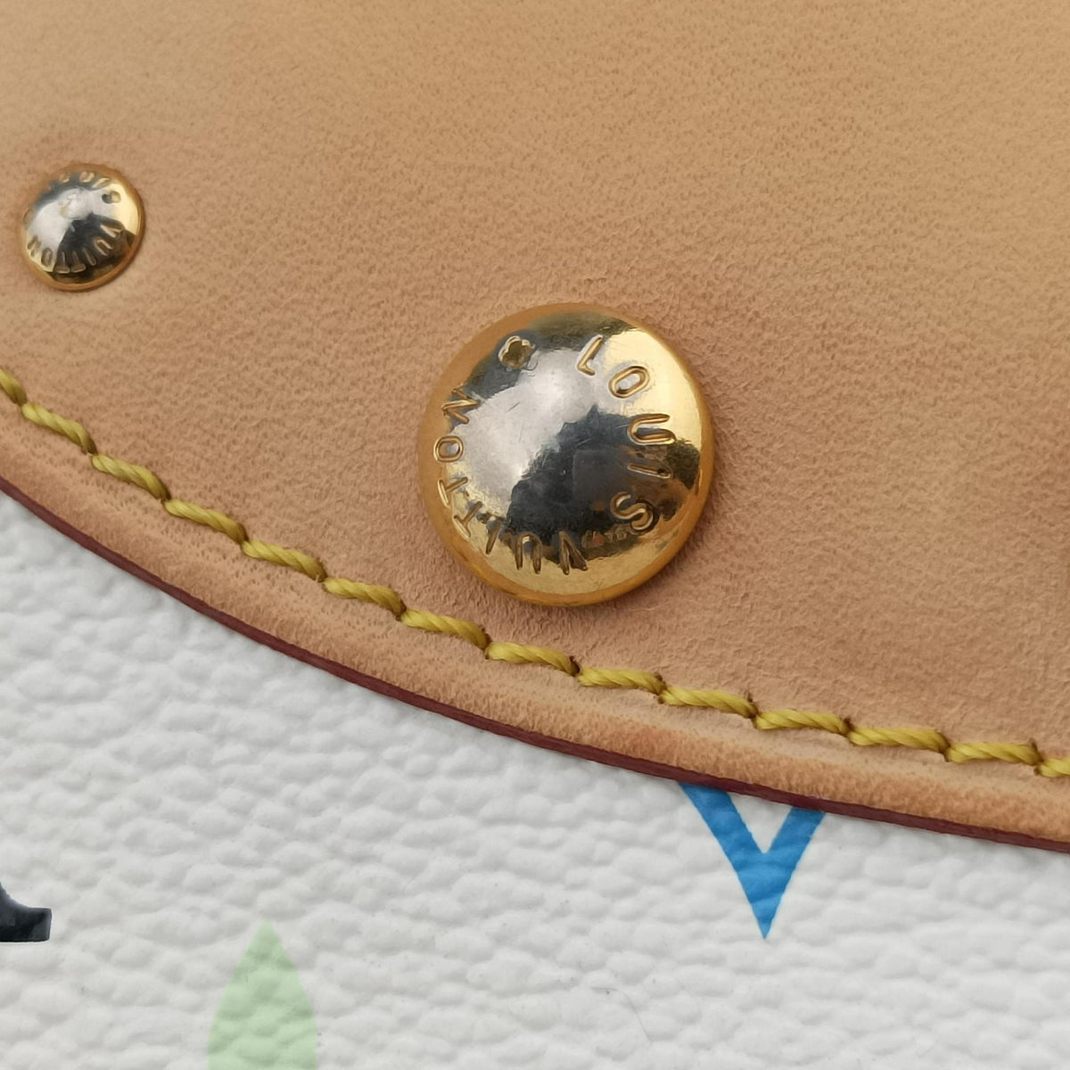 Pre-owned Louis Vuitton BEVERLY MM White Monogram Multicolor M40203 shoulderbag | stylenewstar