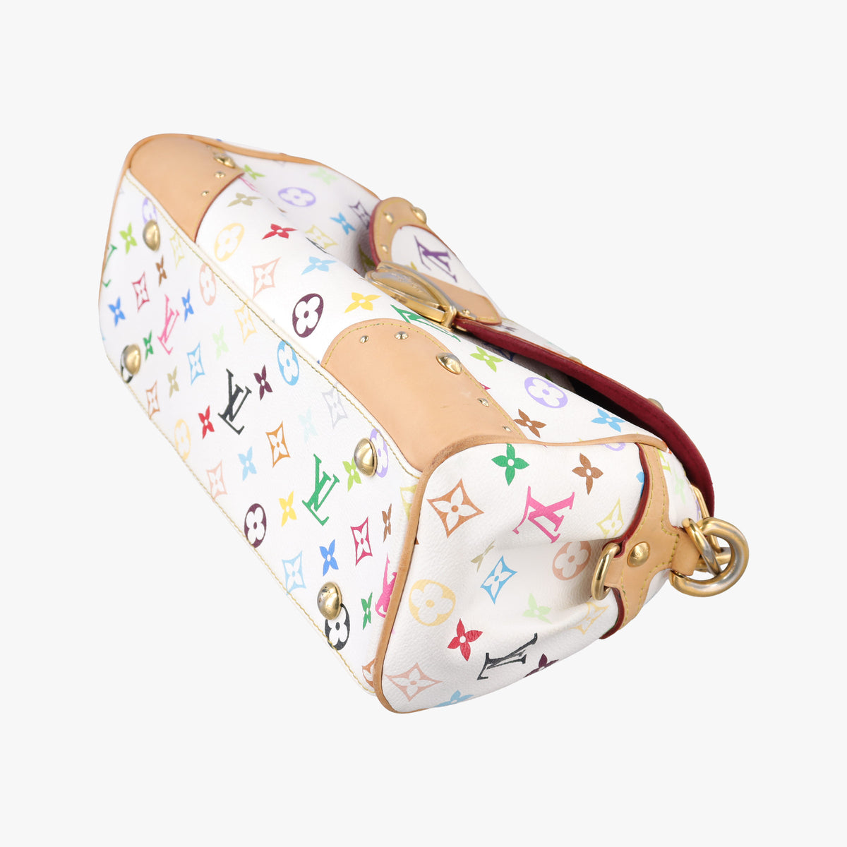 Pre-owned Louis Vuitton BEVERLY MM White Monogram Multicolor M40203 shoulderbag | stylenewstar