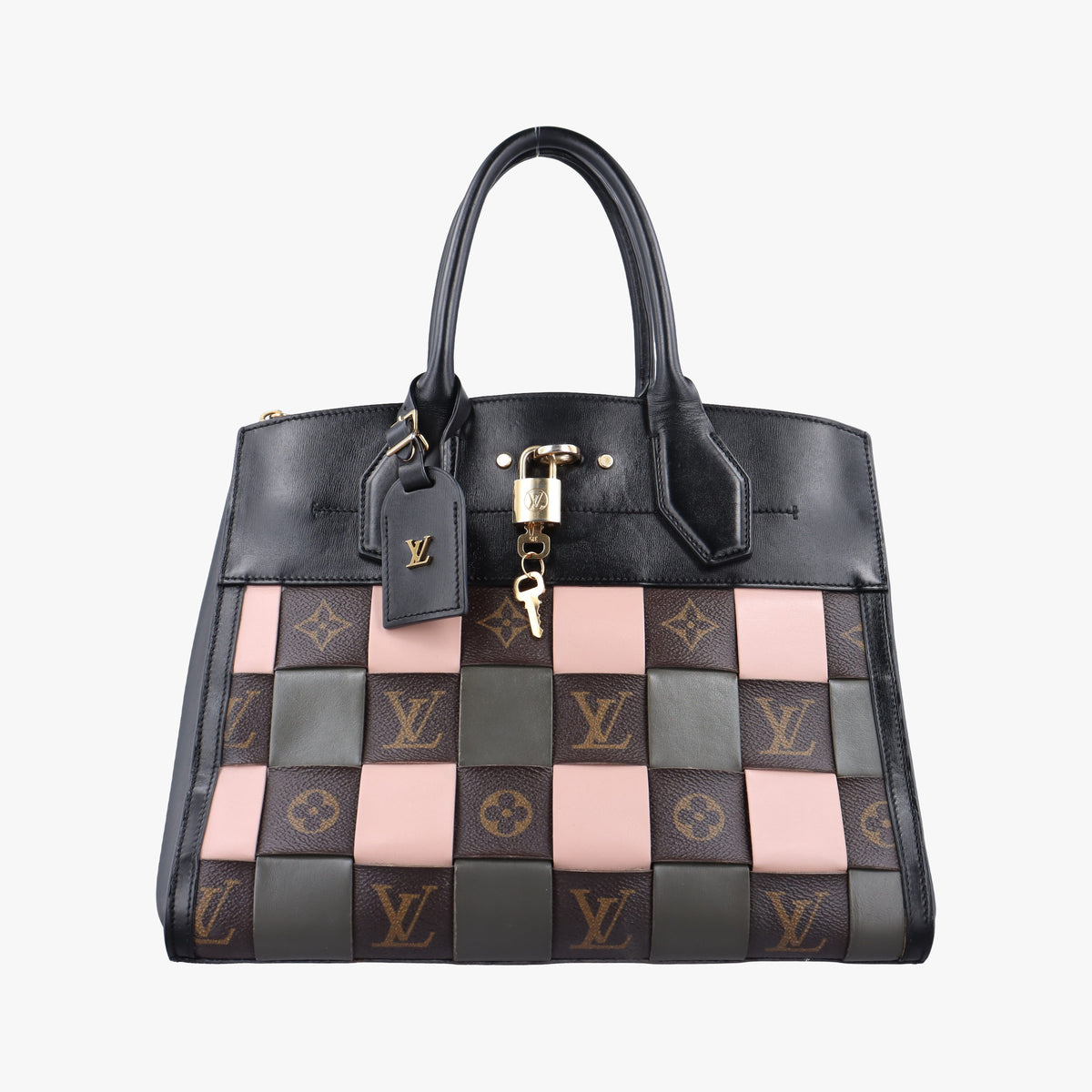 Pre-owned Louis Vuitton City Steamer Pink x Black Leather M57222 handbag | stylenewstar