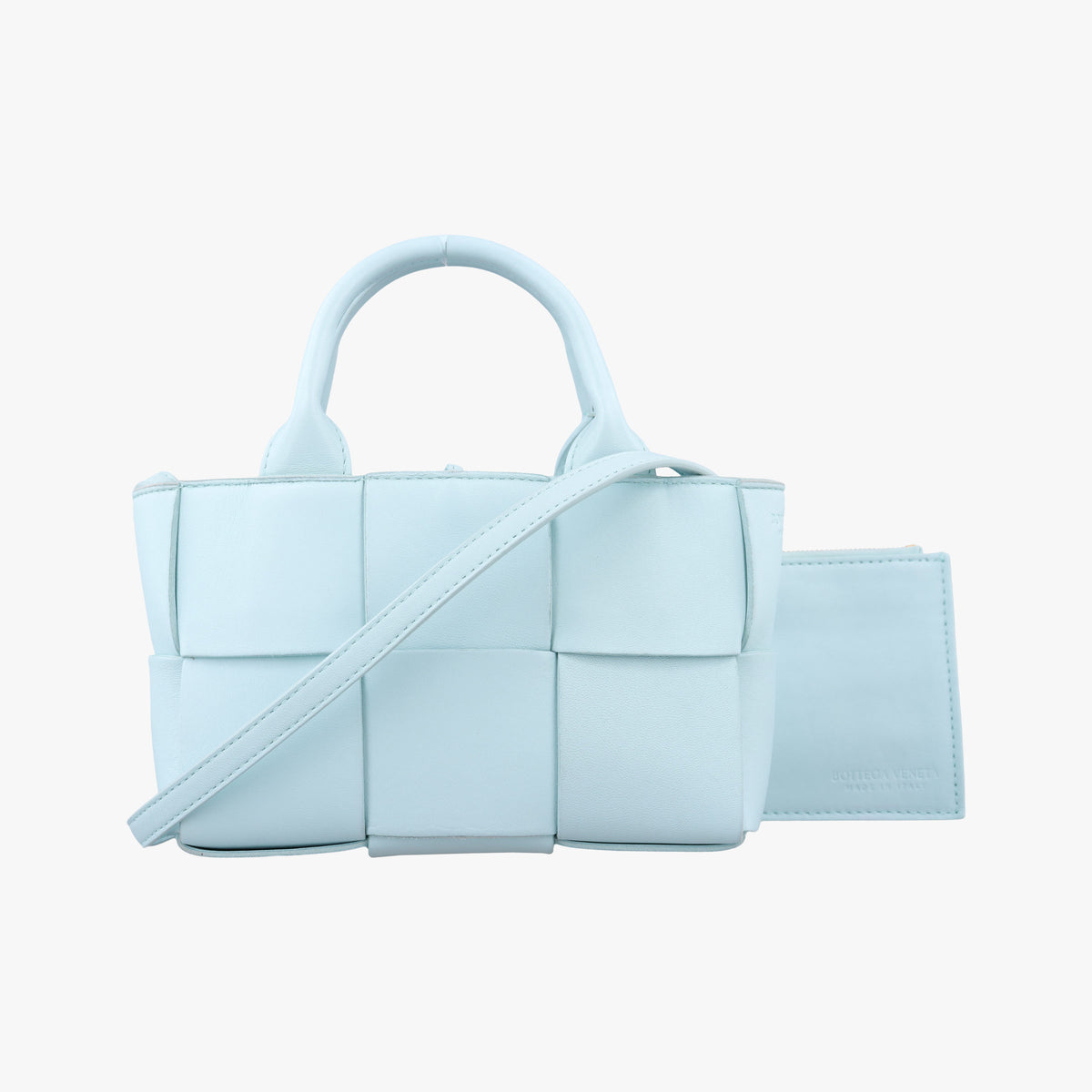 Vintage Bottega Veneta THE ARCO Tote Blue lambskin  shoulderbag | stylenewstar