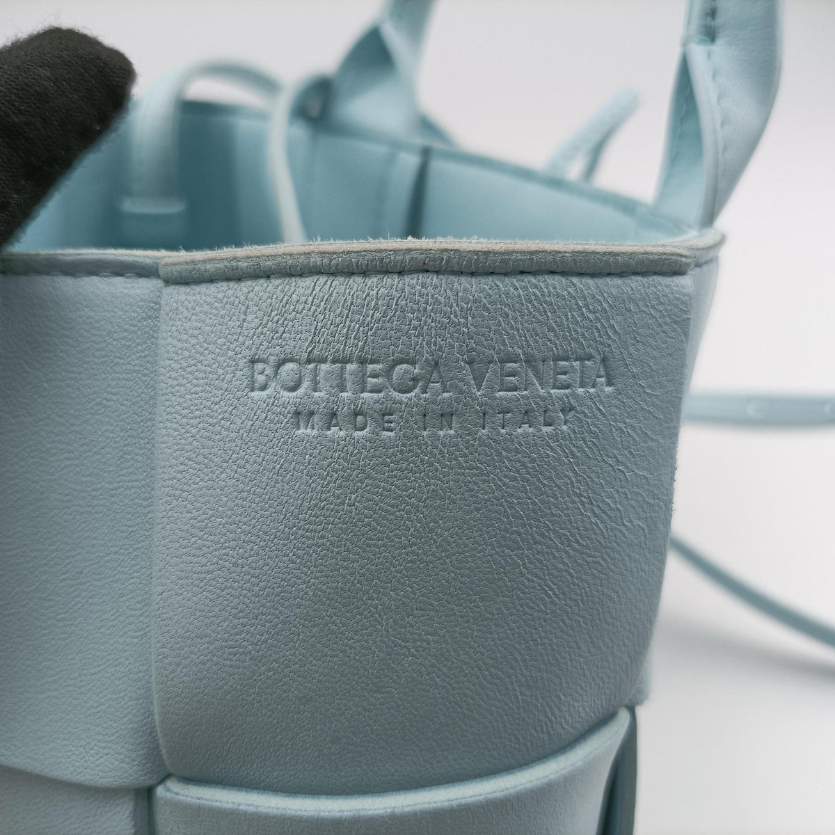 Vintage Bottega Veneta THE ARCO Tote Blue lambskin  shoulderbag | stylenewstar